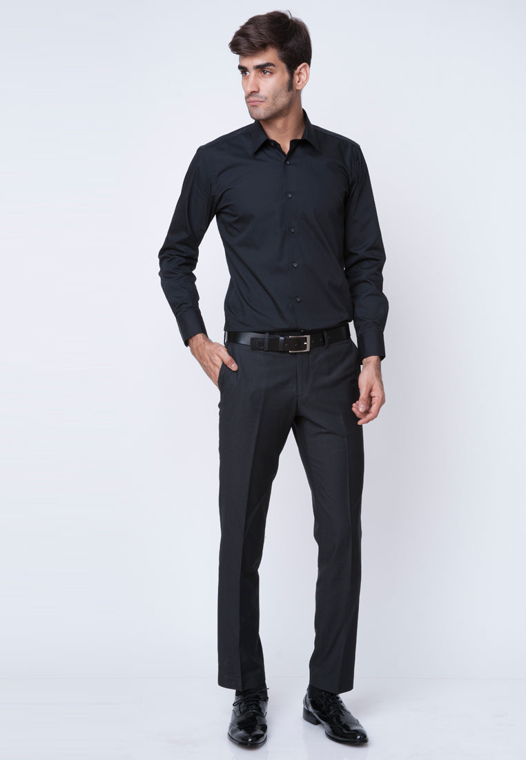 Basic Long Sleeve Shirt Black