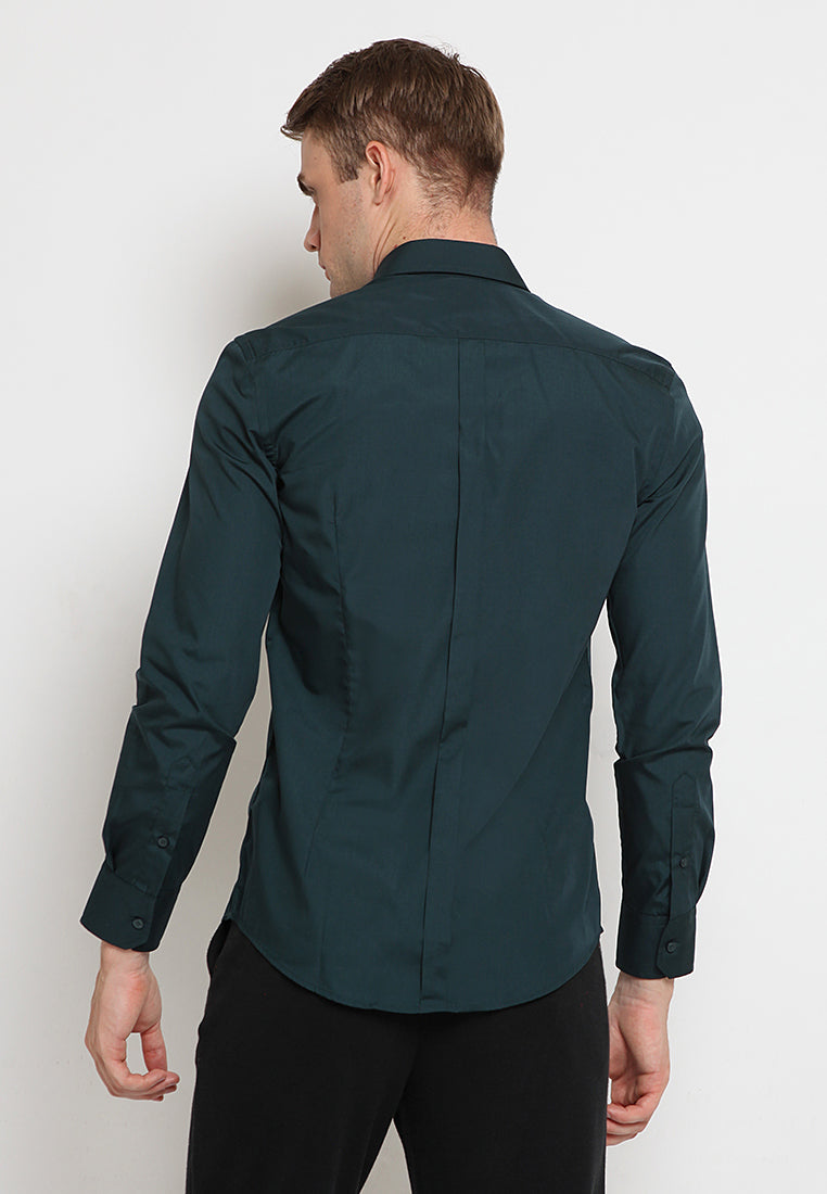 Pointed pocket long sleeve shirt