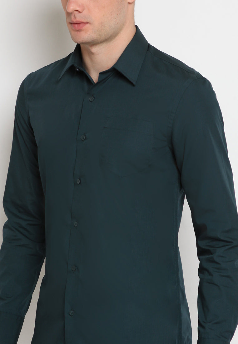 Pointed pocket long sleeve shirt