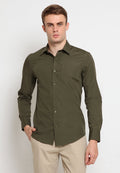 Pointed Pocket Long Sleeve Shirt Olive