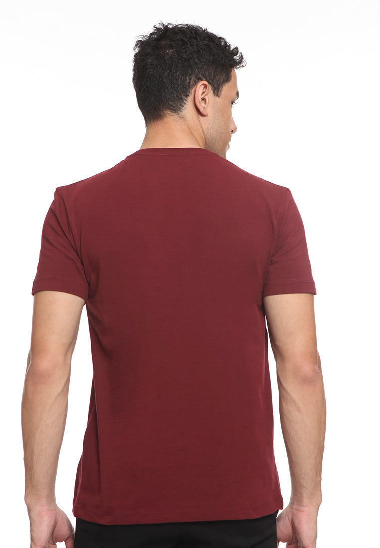 Basic Plain T-Shirt Burgundy