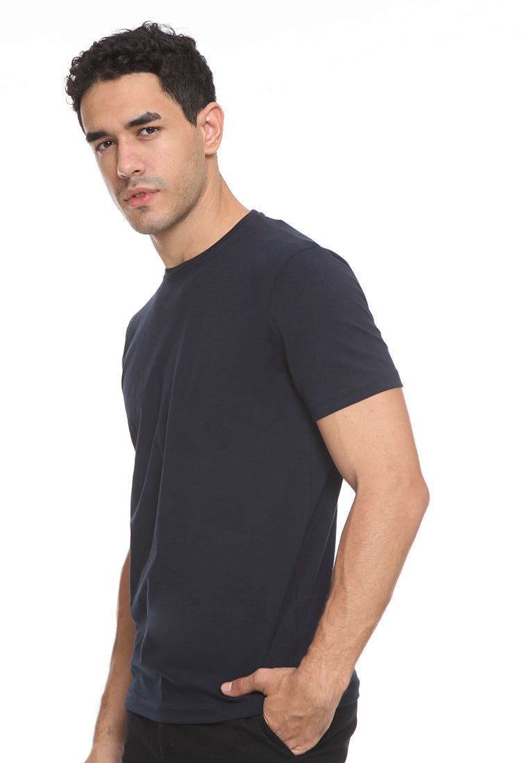 Basic Plain T-Shirt Navy