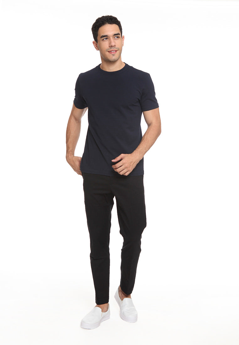 Basic Plain T-Shirt Navy
