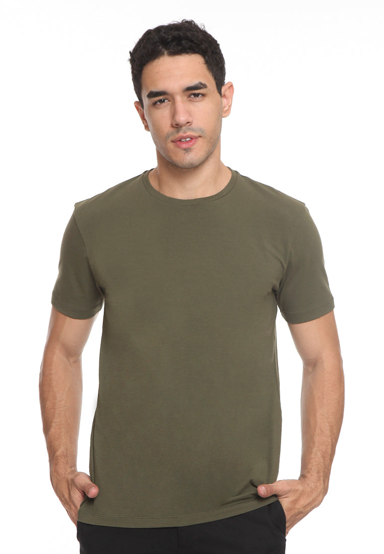 Basic Plain T-Shirt Olive