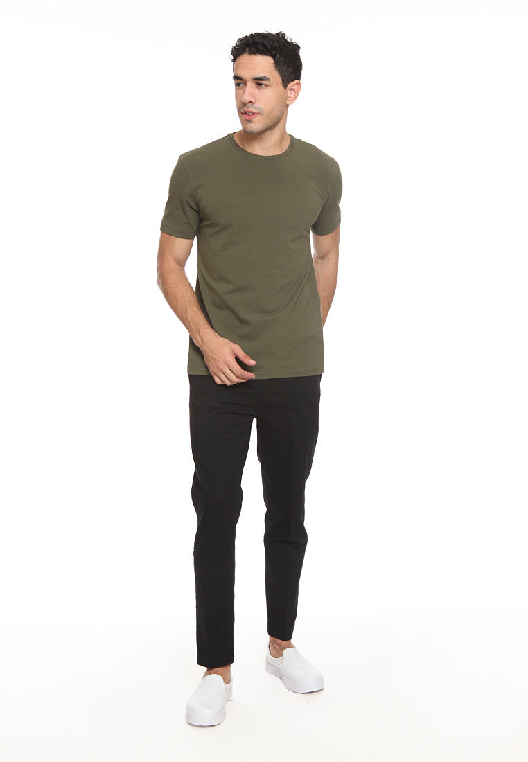 Basic Plain T-Shirt Olive
