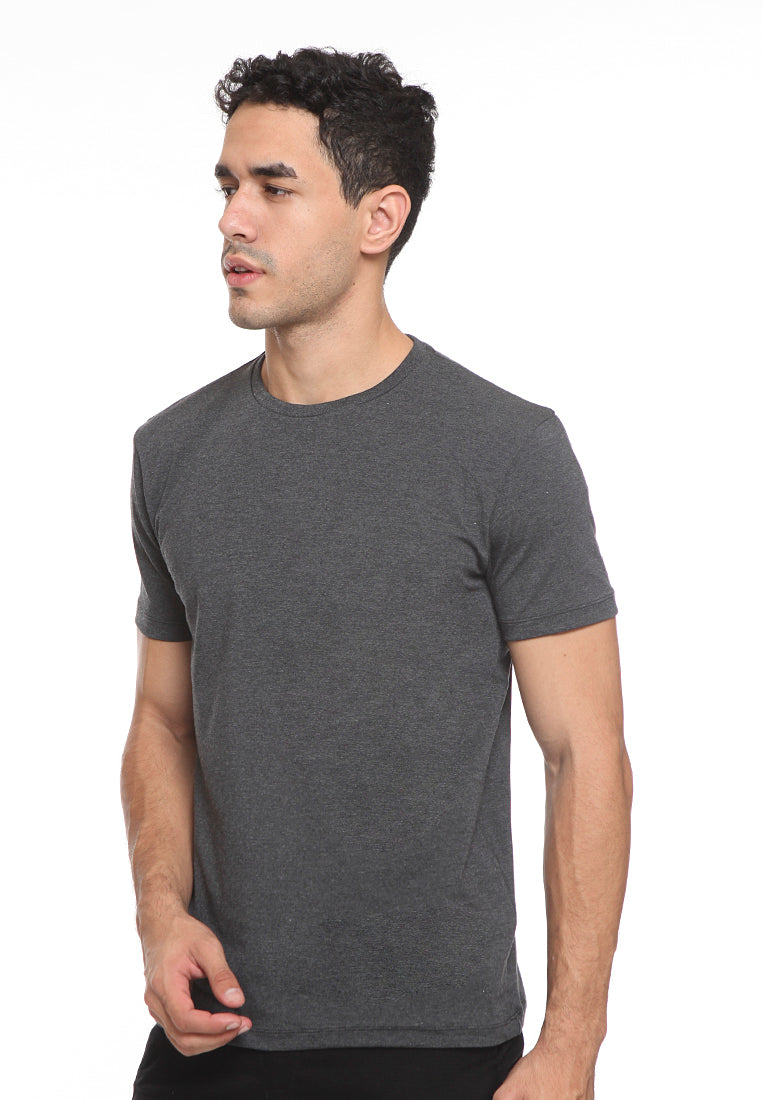 Basic Plain T-Shirt Dark Grey