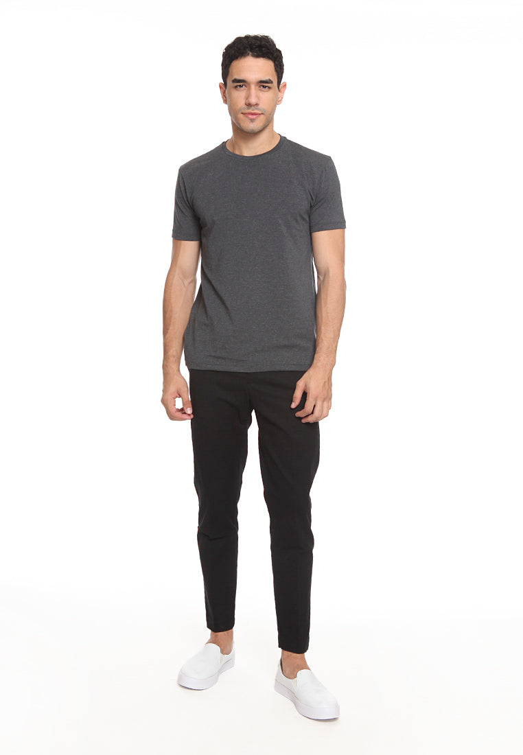Basic Plain T-Shirt Dark Grey