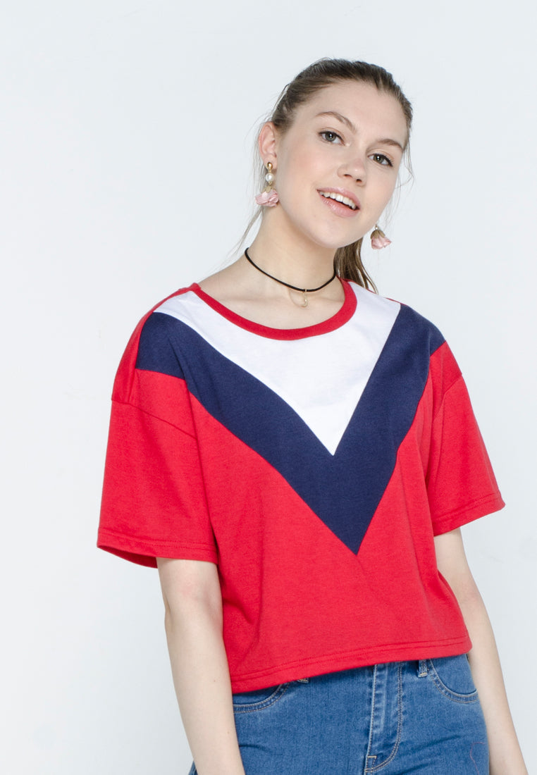 Cut & Sew Crop Top