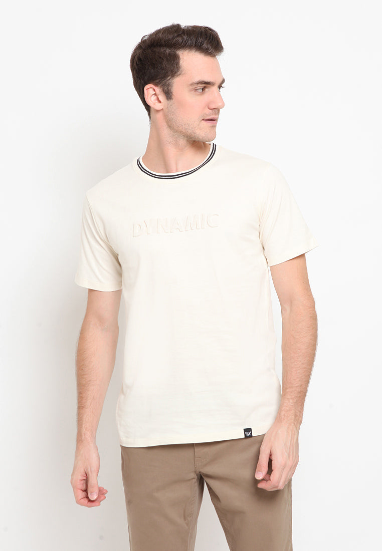 Cream Brush Twill Tee