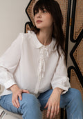 Peterpan Collar Long Sleeve Blouse
