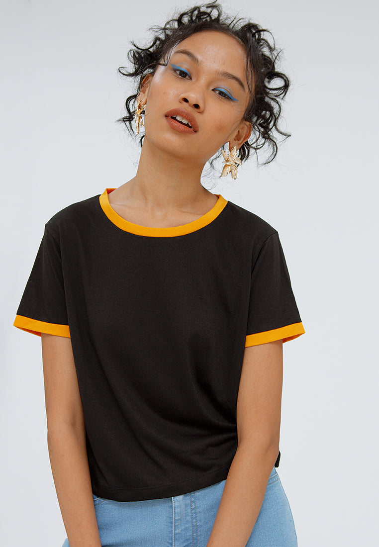Crop Contrast T-shirt