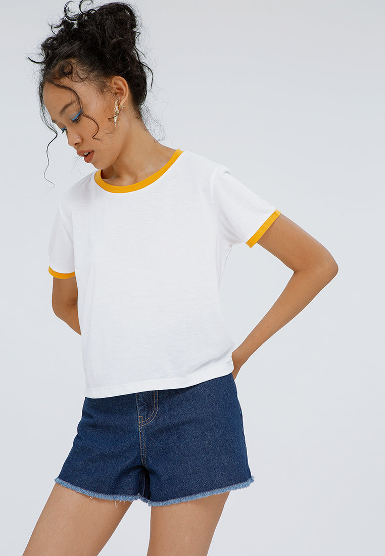 Crop Contrast T-shirt