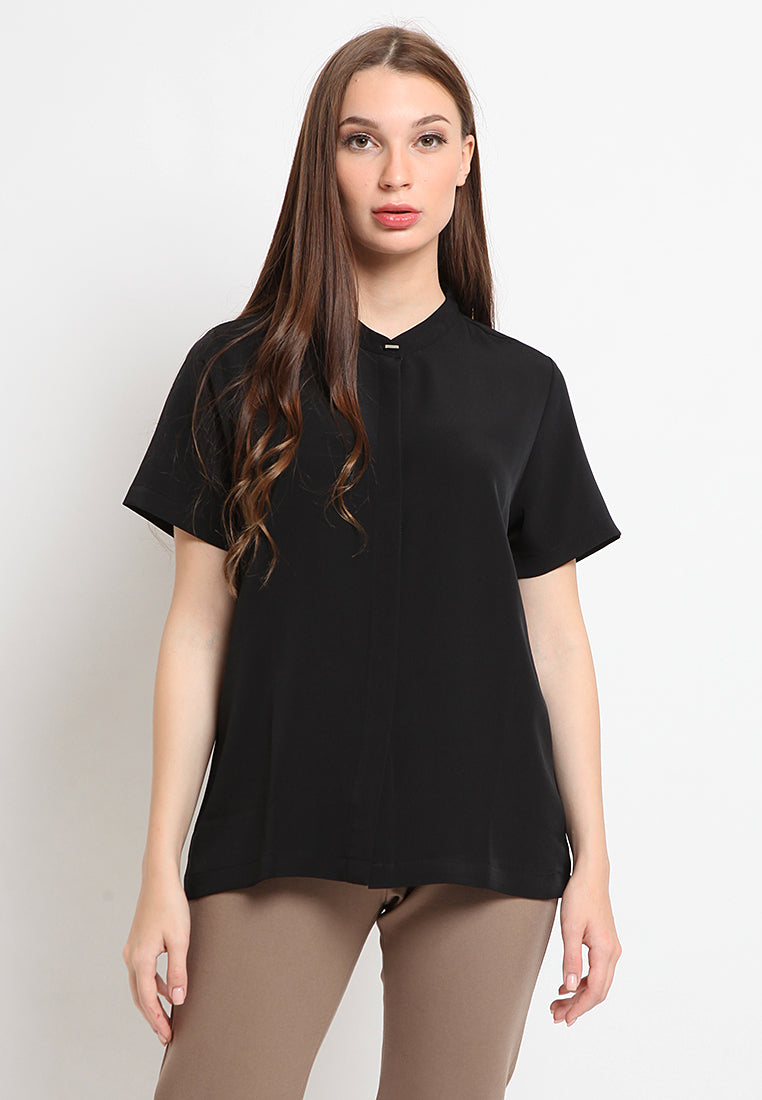 Chinese Collar Short Sleeve Shirt