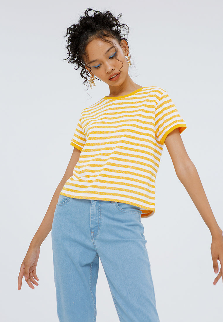 Crop Striped T-shirt