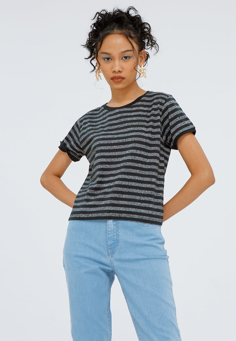 Crop Striped T-shirt