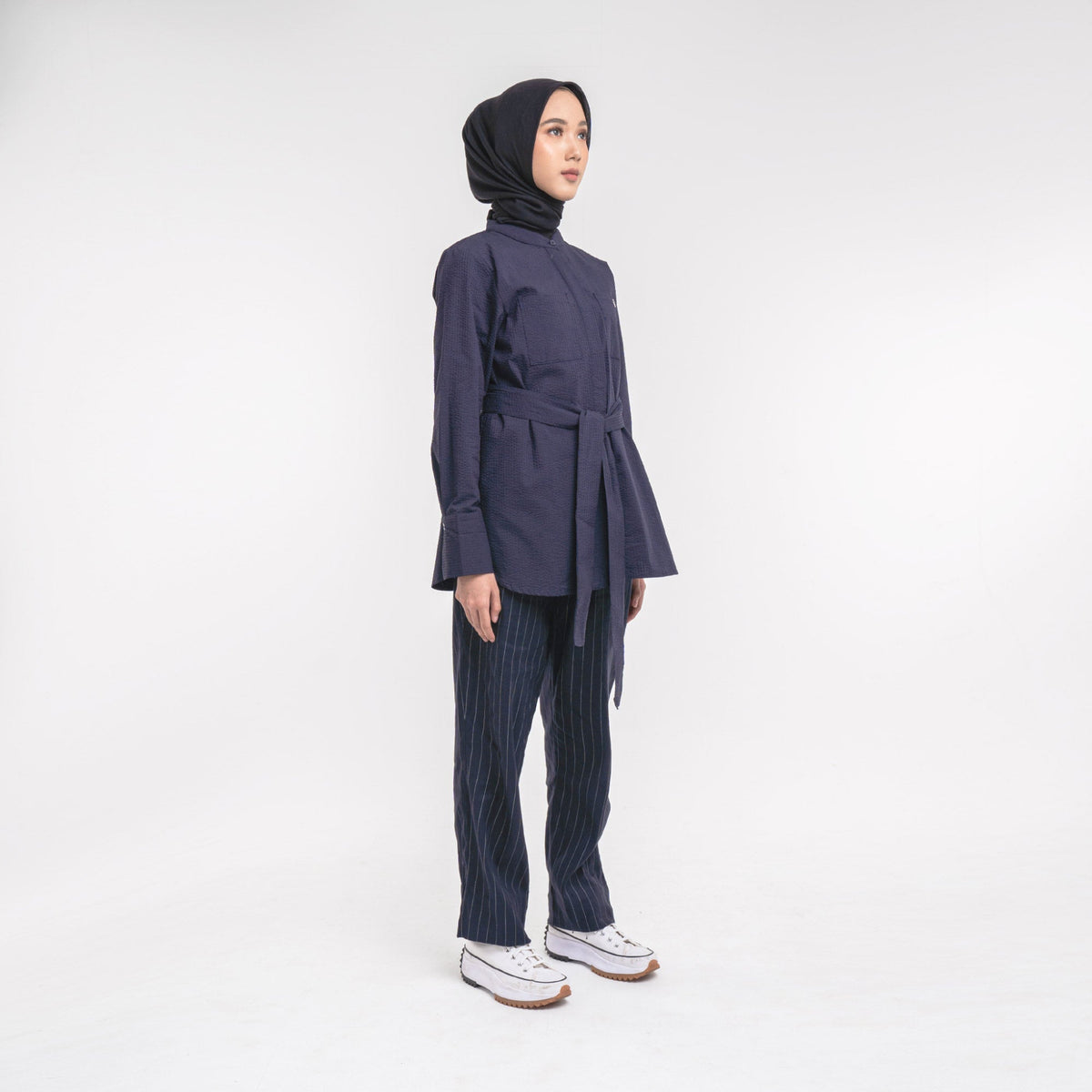 Round Neck Shirt Navy