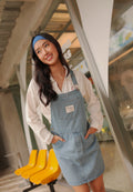 Denim Pinafore Mini Dress
