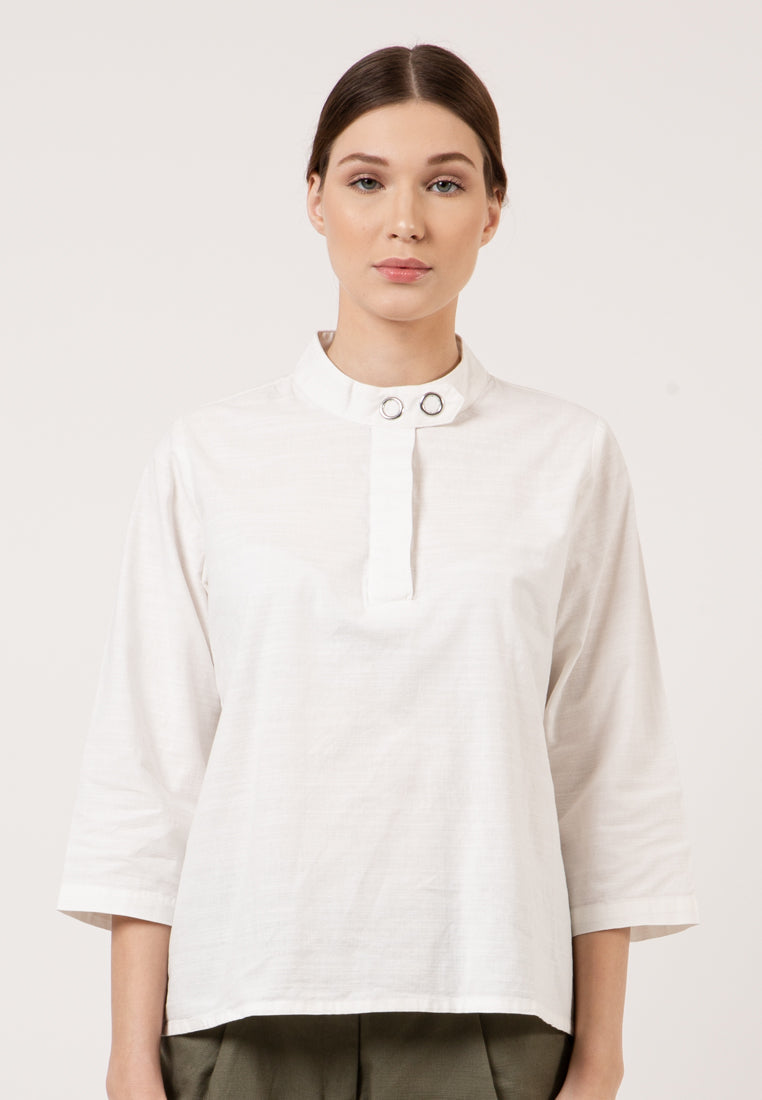 High collar Long Sleeve Blouse