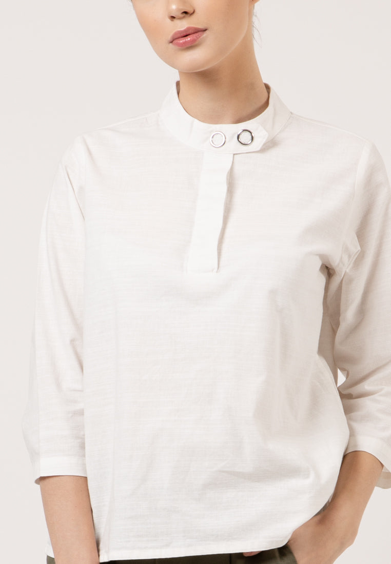 High collar Long Sleeve Blouse
