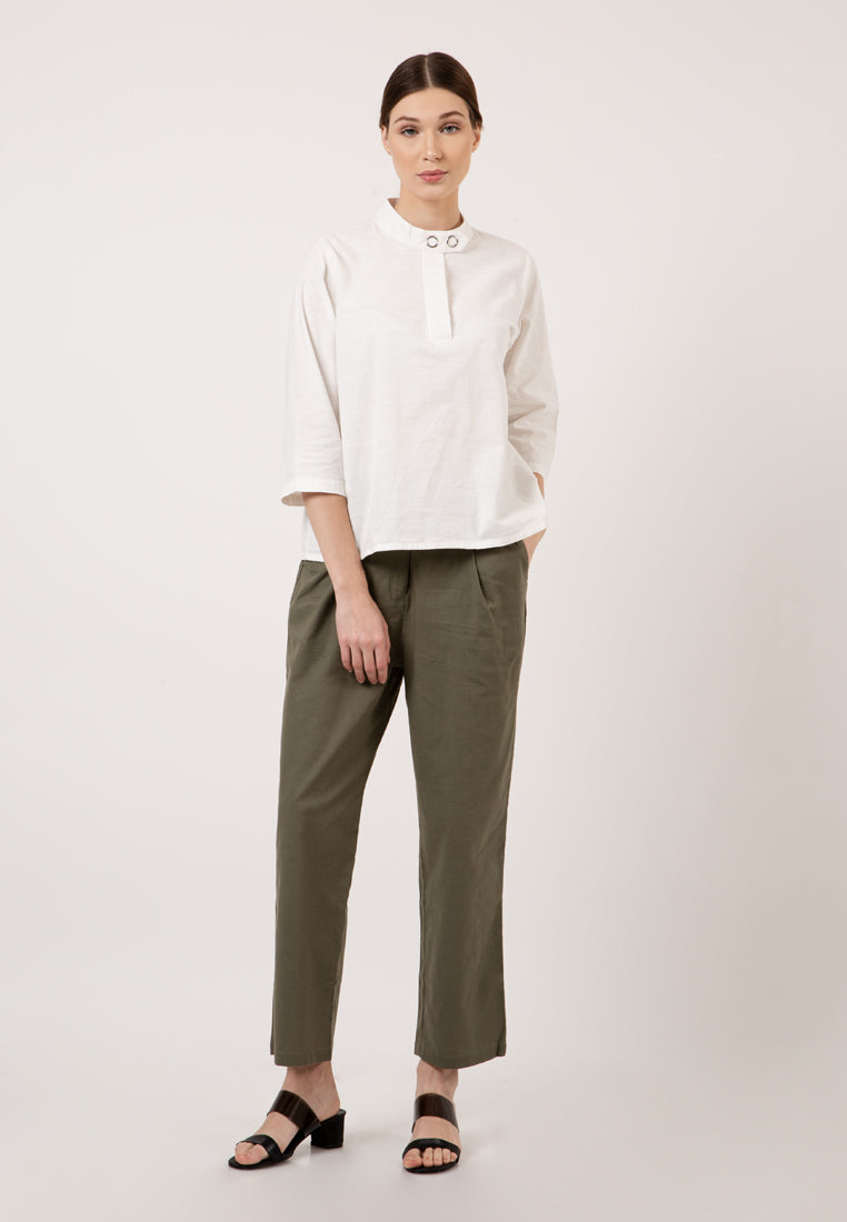 High collar Long Sleeve Blouse
