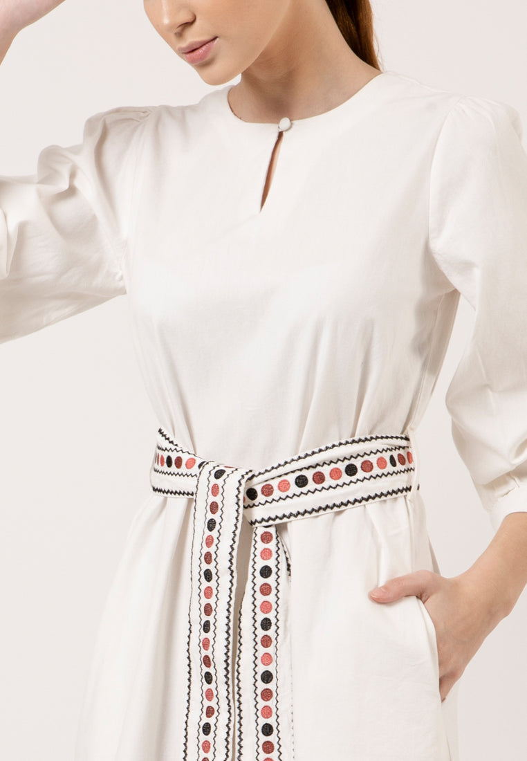 Long Sleeve Gamis with Belt