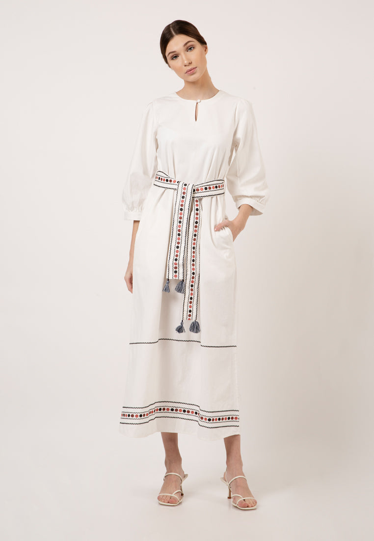 Long Sleeve Gamis with Belt