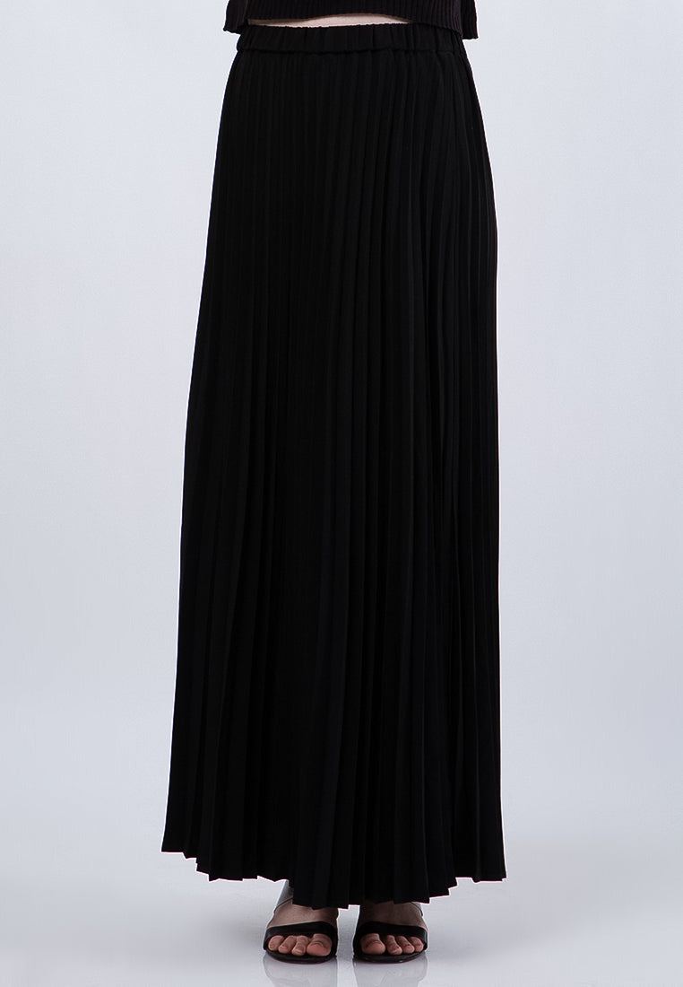 Pleated Maxi Skirt