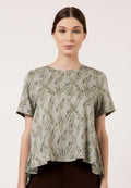 Hi Low Hem Flare Blouse