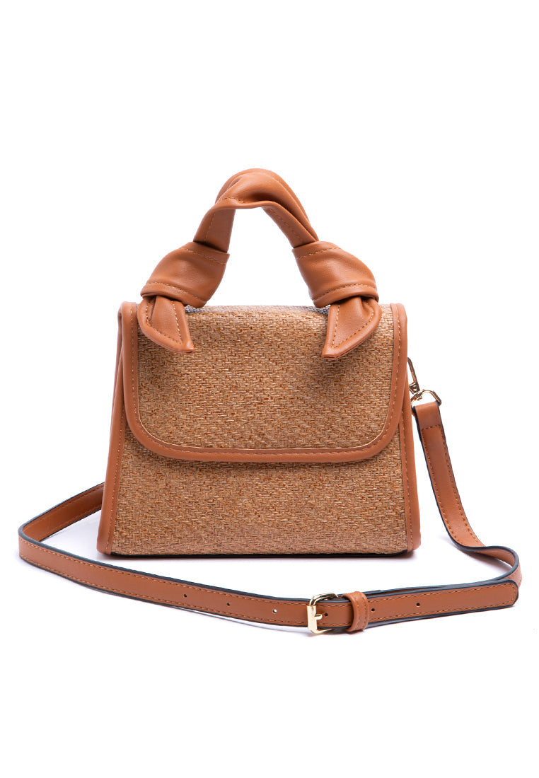 Brown Knot Sling Bag