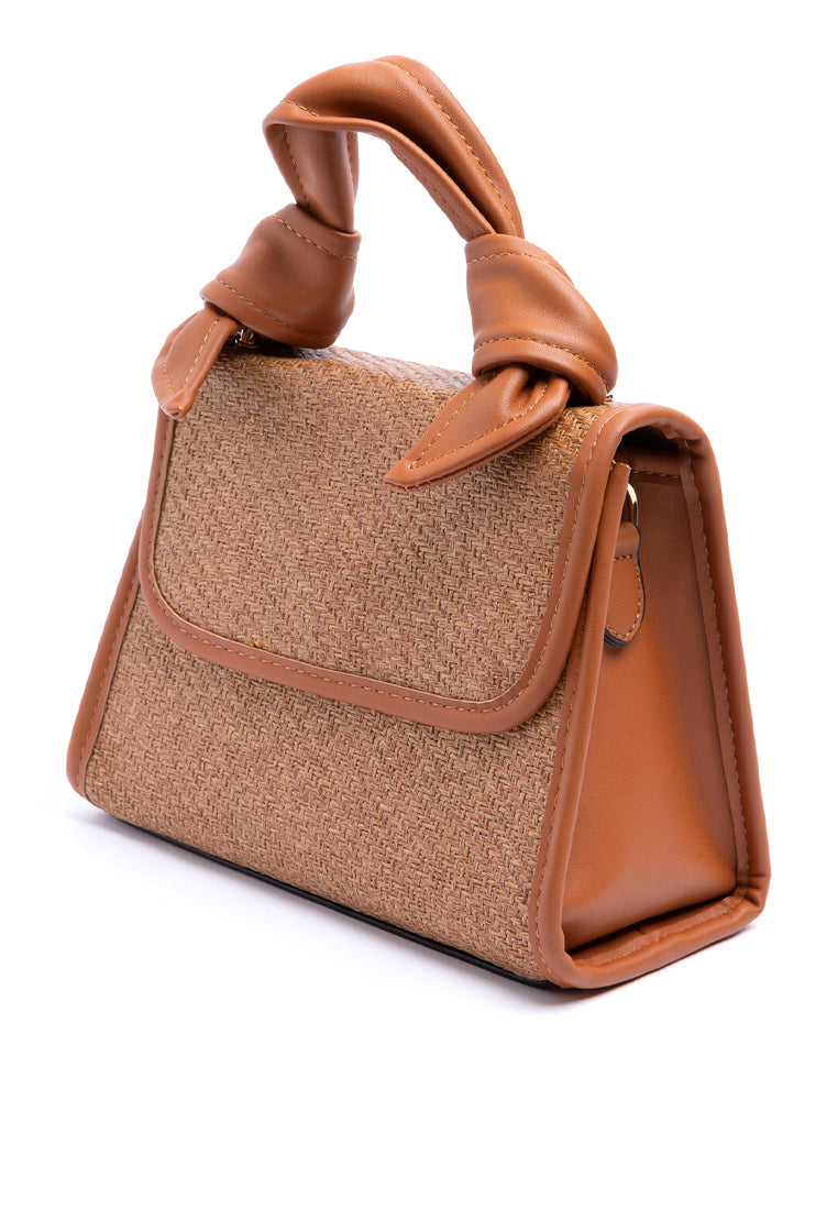 Brown Knot Sling Bag