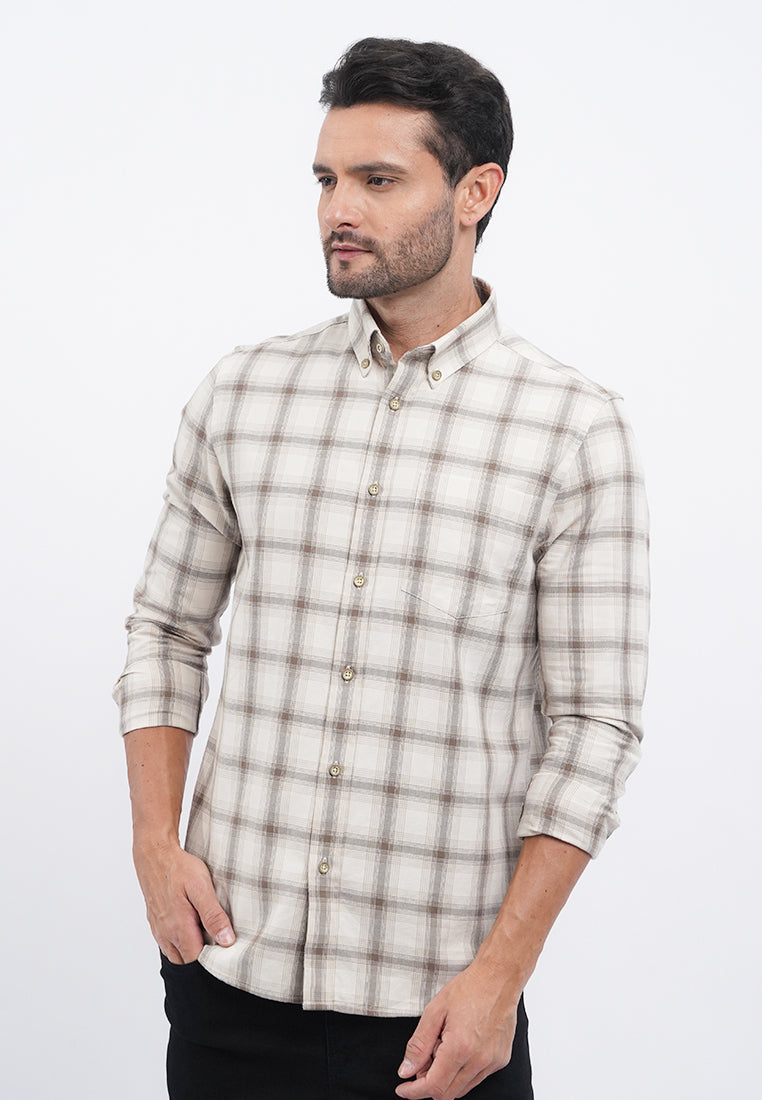 Regular Fit Long Sleeve Check Shirt