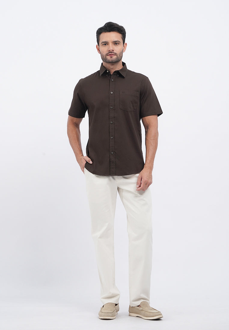 Regular Fit Short Sleeve Oxford Shirt