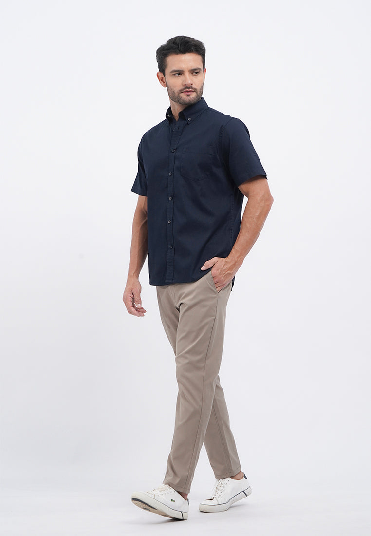 Regular Fit Short Sleeve Oxford Shirt
