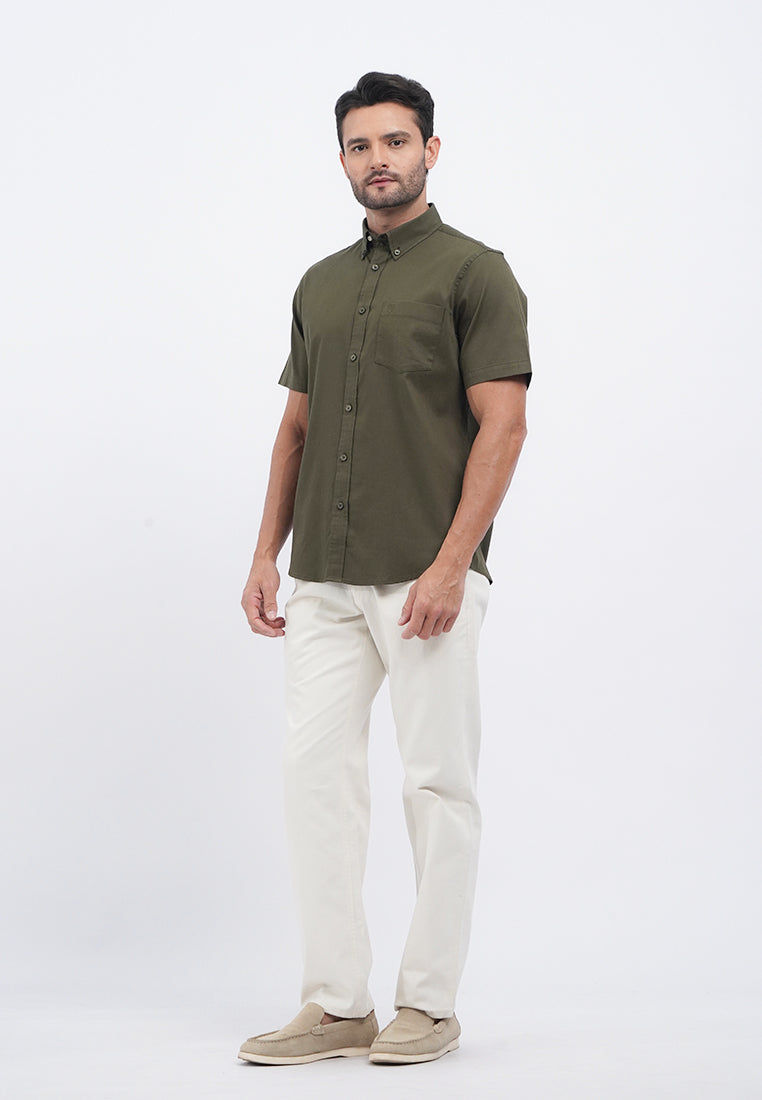 Regular Fit Short Sleeve Oxford Shirt
