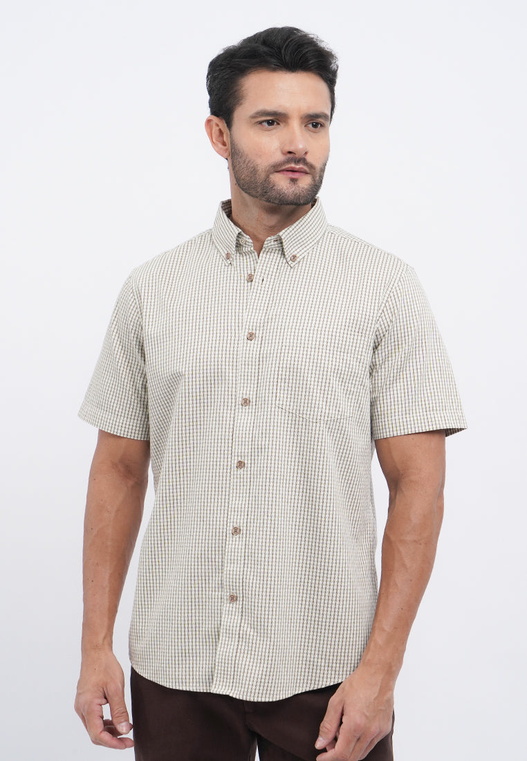 Regular Fit Short Sleeve Check Shirt