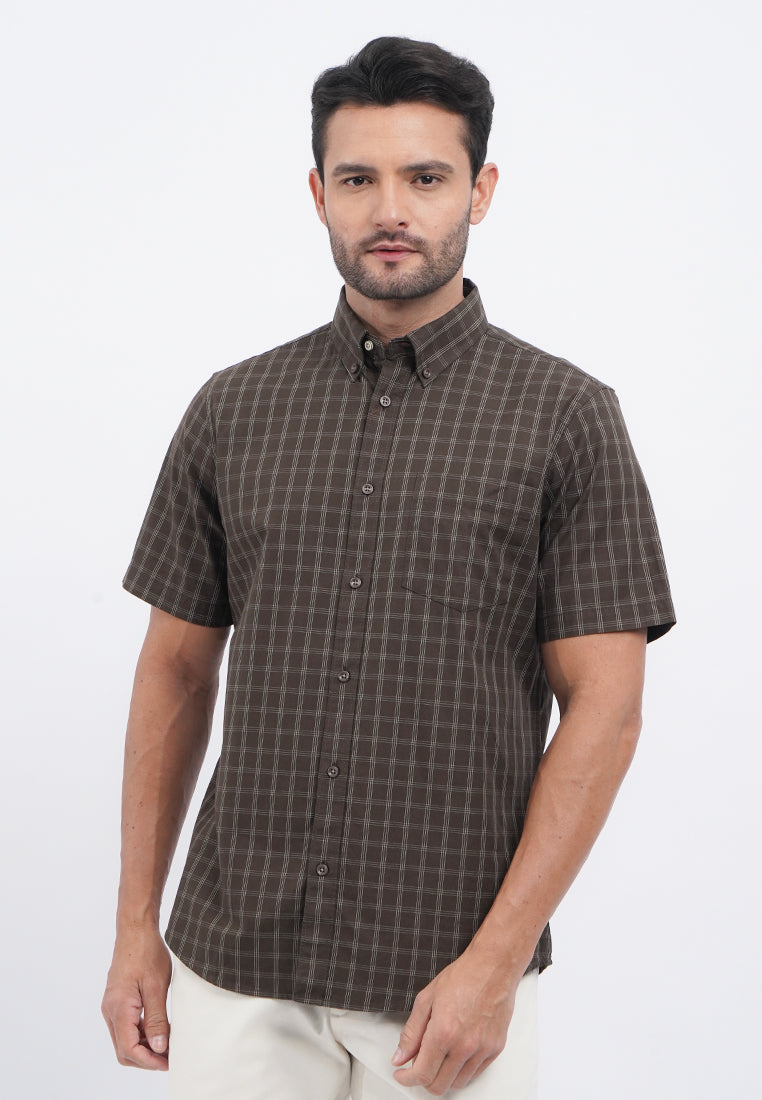 Regular Fit Short Sleeve Check Shirt