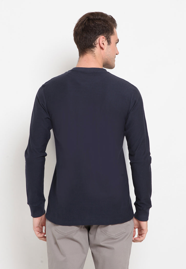 Navy Brush Twill Tee