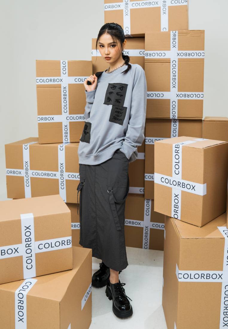 Parachute Cargo Midi Skirt