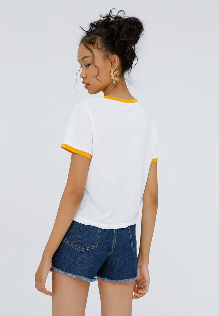 Crop Contrast T-shirt
