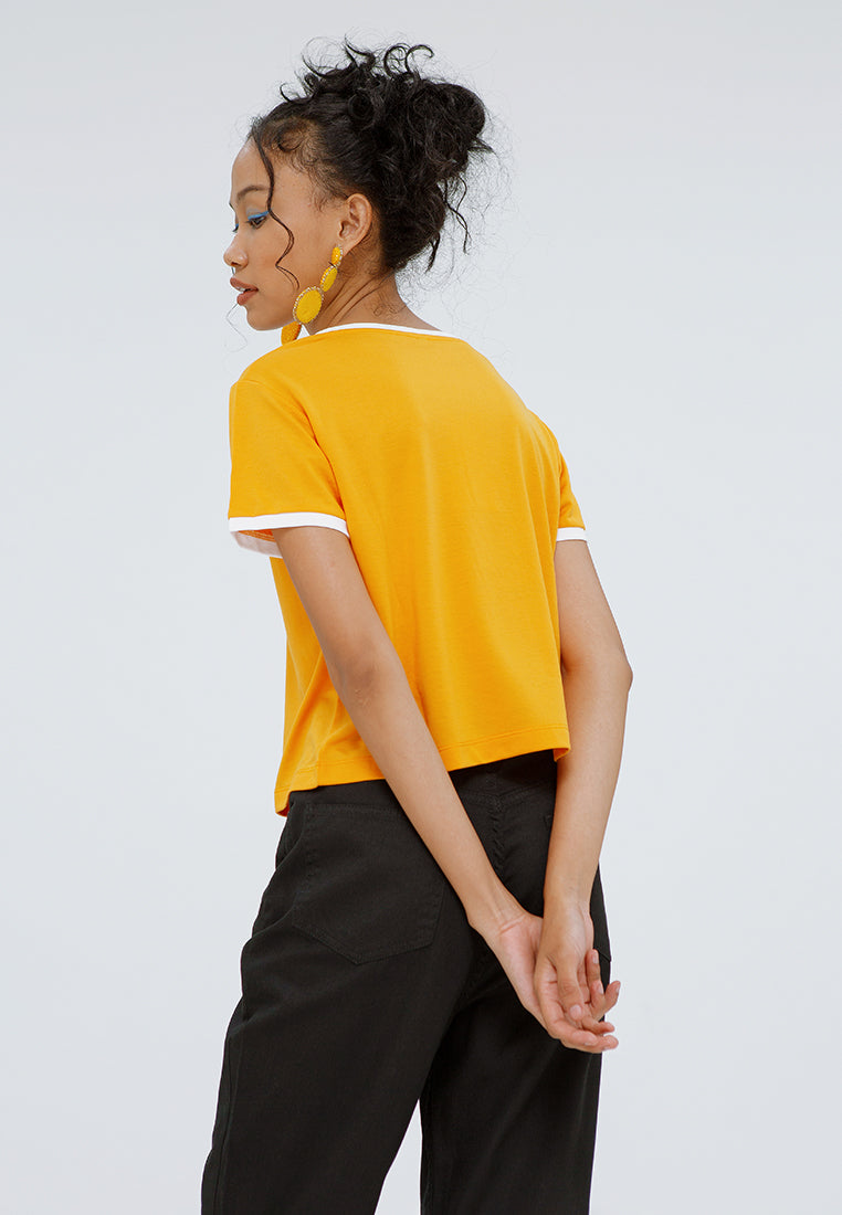 Crop Contrast T-shirt