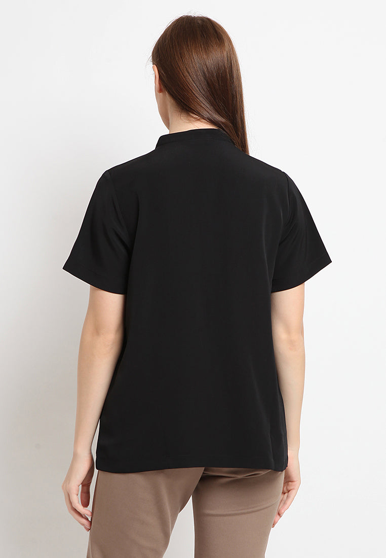 Chinese Collar Short Sleeve Shirt