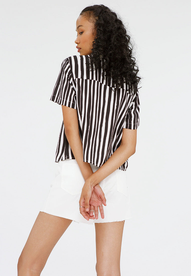 Crop Shirt with Pocket