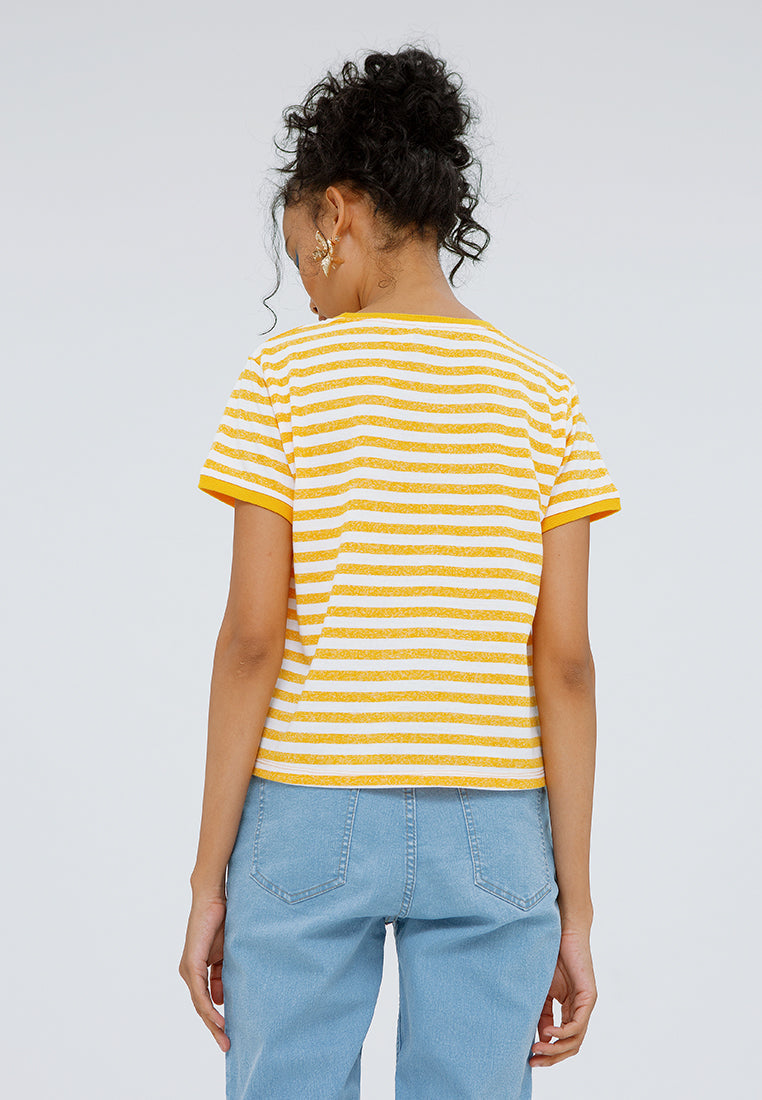 Crop Striped T-shirt