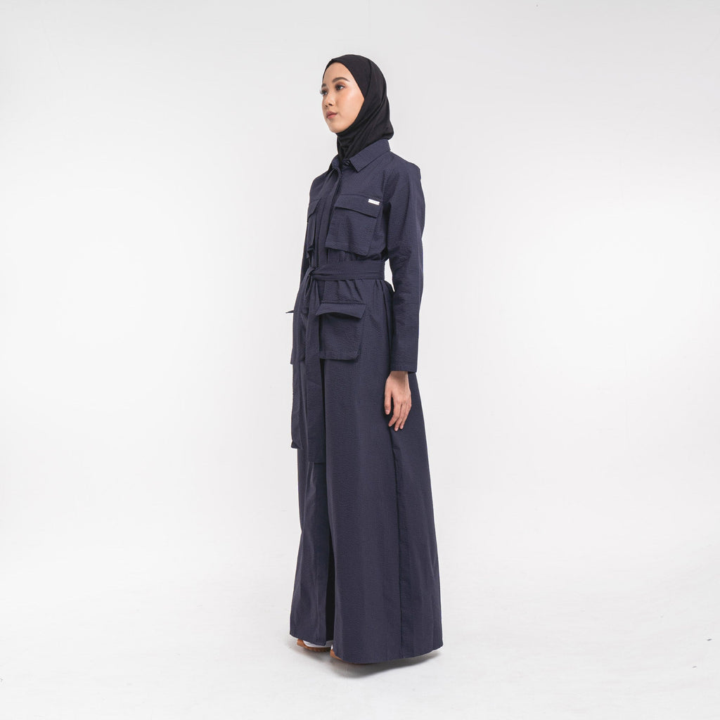 Safari Shirt Dress Navy