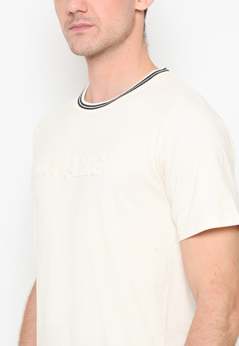Cream Brush Twill Tee