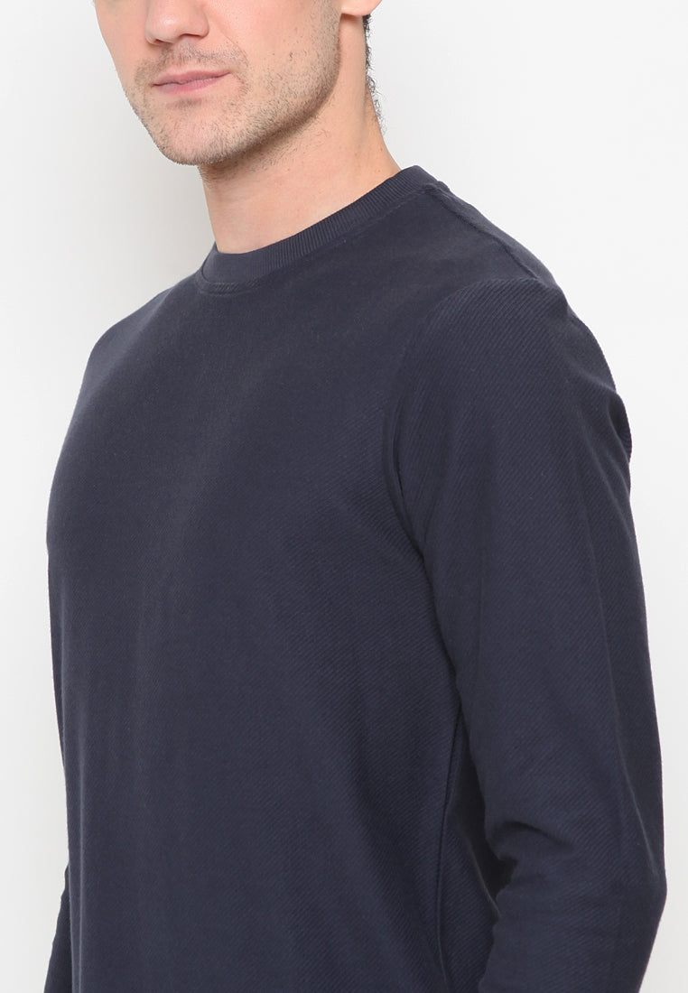 Navy Brush Twill Tee