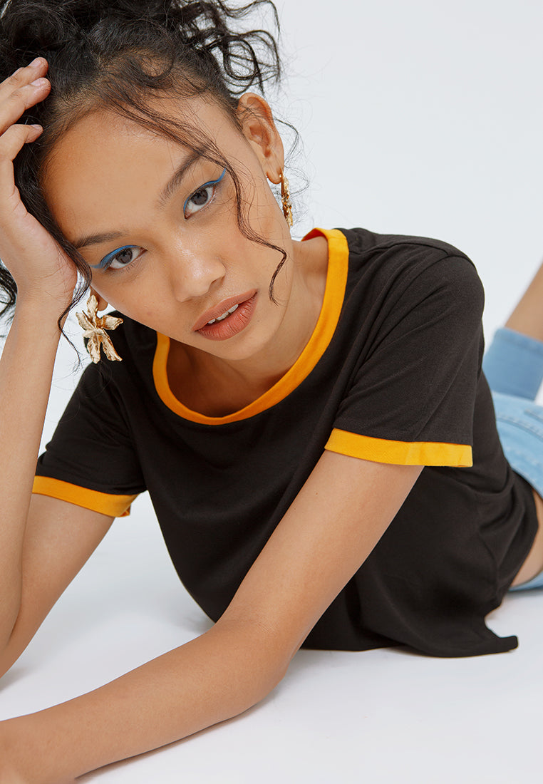 Crop Contrast T-shirt