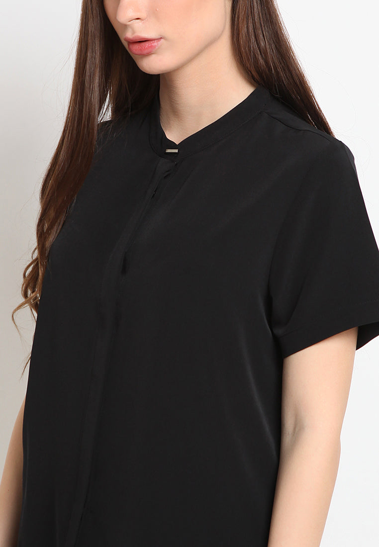 Chinese Collar Short Sleeve Shirt