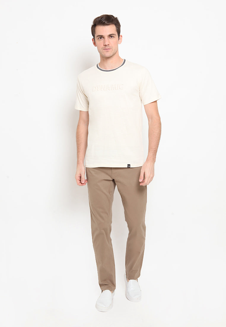 Cream Brush Twill Tee