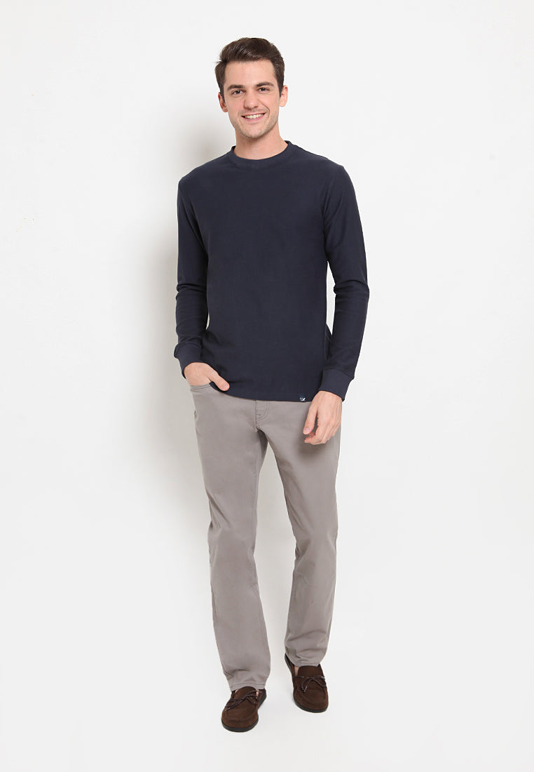 Navy Brush Twill Tee